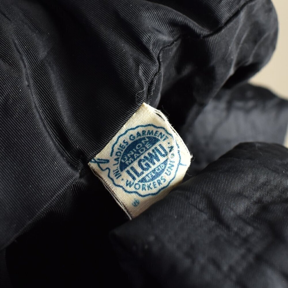 Vintage 50s Swing Coat Jacket Black - S - Picture 9 of 9
